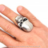 BA0237 BOBIJOO Jewelry Riesiger Siegelring Ring Skull totenkopf Edelstahl 316L Matt