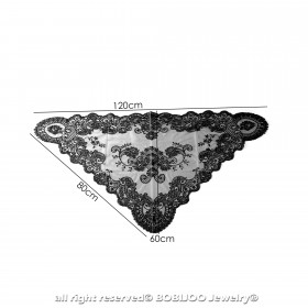 MA0002 ANGELYK corsets habillés Mantilla, Stole Triangle Black Lace
