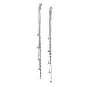 Boucles d'Oreilles Goutte d'Eau Argenté bobijoo