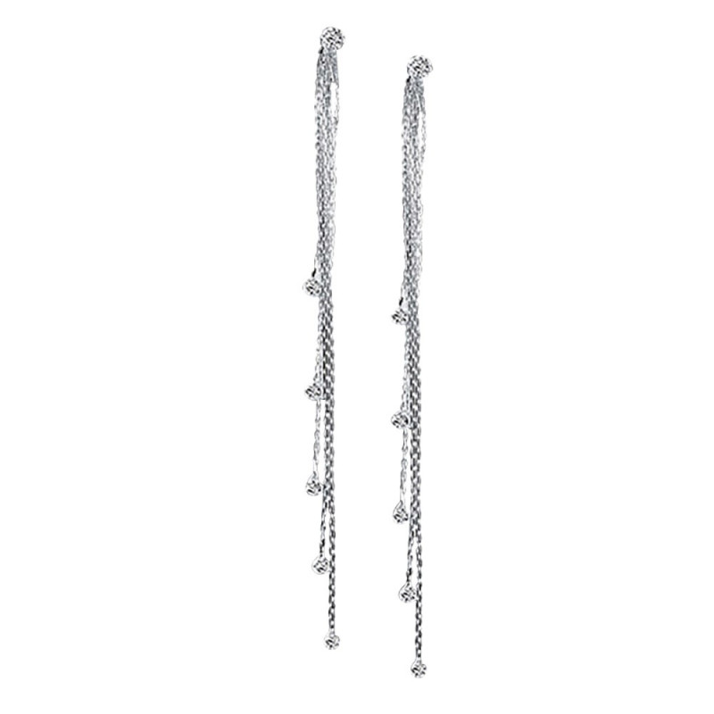 Boucles d'Oreilles Goutte d'Eau Argenté bobijoo