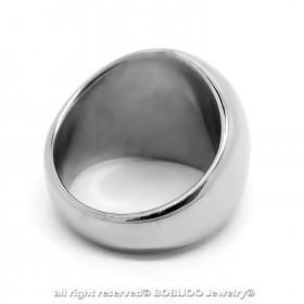 BA0244 BOBIJOO Jewelry Siegelring Ring Mann Kreuz Toulouse Occitanie Stahl Silber