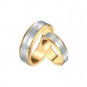 AL0024 BOBIJOO Jewelry Alliance Ring Forever Love Man Woman, Gold