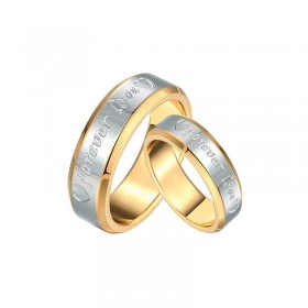 Alliance Bague Forever Love Homme Femme Doré à l'Or Fin bobijoo