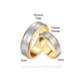 AL0024 BOBIJOO Jewelry Alliance Ring Forever Love Man Woman, Gold