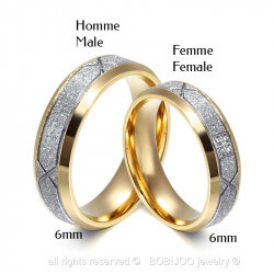 AL0025 BOBIJOO Jewelry Alliance Man Woman Ring, Bright Silver, Gold