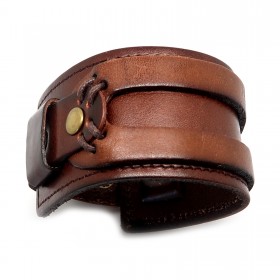 Bracelet de Force Cuir Marron Véritable bobijoo