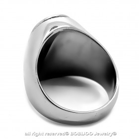 BA0254 BOBIJOO Jewelry Ring Siegelring Kreuz Mittelalterlichen Templer-Stahl 316L