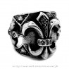 BA0259 BOBIJOO Jewelry Anello con Sigillo Reale Papale Fleur-de-Lys Patriot Zirconio