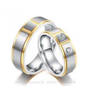 AL0026 BOBIJOO Jewelry Alliance-Ring Kubische Design Edelstahl