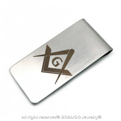 PB0013 BOBIJOO Jewelry Money clip Stainless Steel Matt Ground the Choice