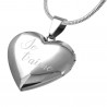 PEF0042 BOBIJOO Jewelry Herz-anhänger-Tür-Foto, wahlweise Stahl + Kette
