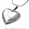PEF0042 BOBIJOO Jewelry Herz-anhänger-Tür-Foto, wahlweise Stahl + Kette