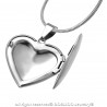 PEF0042 BOBIJOO Jewelry Herz-anhänger-Tür-Foto, wahlweise Stahl + Kette
