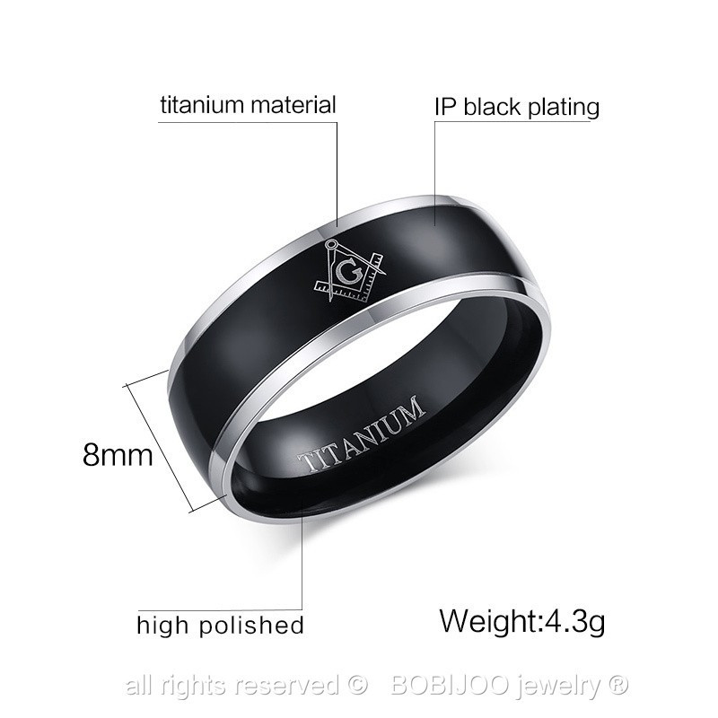 Anello uomo titanio discount nero