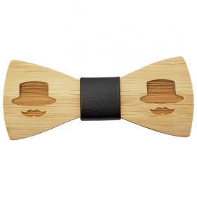 NP0040 BOBIJOO Jewelry Node Butterfly Wood Bamboo Mustache Hat