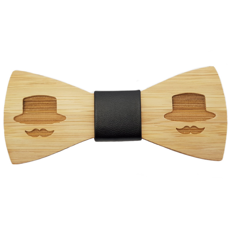 NP0040 BOBIJOO Jewelry Node Butterfly Wood Bamboo Mustache Hat