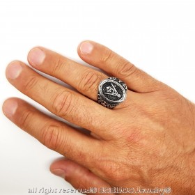 BA0262 BOBIJOO Jewelry Siegelring Ring Mann Freimaurerei Symbole, Loge