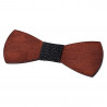 NP0042 BOBIJOO Jewelry Bow Tie Dark Wood, Stained In Matte Black Jeans