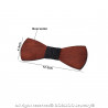 NP0042 BOBIJOO Jewelry Bow Tie Dark Wood, Stained In Matte Black Jeans