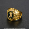 BA0265 BOBIJOO Jewelry El Anillo De Sellar El Hombre Irlanda Arpa Shamrock Broche De Tara