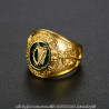 BA0265 BOBIJOO Jewelry Signet Ring Man Ireland Harp Shamrock Brooch Tara