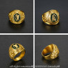 BA0265 BOBIJOO Jewelry El Anillo De Sellar El Hombre Irlanda Arpa Shamrock Broche De Tara