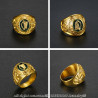 BA0265 BOBIJOO Jewelry Siegelring Ring Mann Irland Harfe, Kleeblatt-Brosche Tara