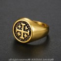 BA0266 BOBIJOO Jewelry Siegelring Ring Templer Mann Reihenfolge Tempel Jerusalem