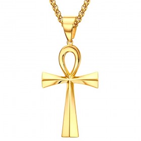 PEF0048 BOBIJOO JEWELRY Pendant Cross of Life Ankh Stainless Steel Gold Silver of your choice
