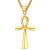 PEF0048 BOBIJOO JEWELRY Anhänger Kreuz des Lebens Ankh Edelstahl Gold Silber nach Wahl