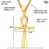 PEF0048 BOBIJOO JEWELRY Anhänger Kreuz des Lebens Ankh Edelstahl Gold Silber nach Wahl