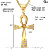 PEF0048 BOBIJOO JEWELRY Ciondolo Croce della Vita Ankh Acciaio Inox Oro Argento a scelta