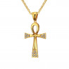 Pendentif Croix de Vie Ankh Acier inoxydable Or Argent au choix bobijoo