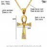 Pendentif Croix de Vie Ankh Acier inoxydable Or Argent au choix bobijoo