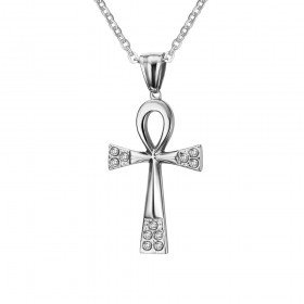 Pendentif Croix de Vie Ankh Acier inoxydable Or Argent au choix bobijoo