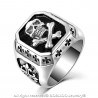 BA0202 BOBIJOO Jewelry Ring Siegelring totenkopf Biker Triker Kreuz Malta