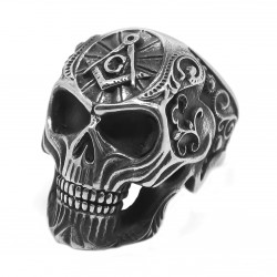 BA0273 BOBIJOO Jewelry Ring Ring Skull skull Freemasonry