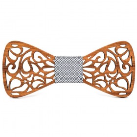 NP0044 BOBIJOO Jewelry Papillon In Legno Scuro, I Baffi Fatti A Mano