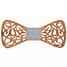 NP0044 BOBIJOO Jewelry Bow Tie Teak Wood Lace Arabesque