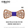 Noeud Papillon Bois Teck Dentelle Arabesque bobijoo