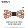 Noeud Papillon Bois Teck Dentelle Arabesque bobijoo
