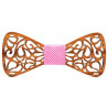 Noeud Papillon Bois Teck Dentelle Arabesque bobijoo