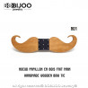 NP0045 BOBIJOO Jewelry Fliege, Helles Holz Schnurrbart Macht Hand