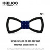 NP0047 BOBIJOO Jewelry Bow Tie BoisTeinté Dark Openwork Classic