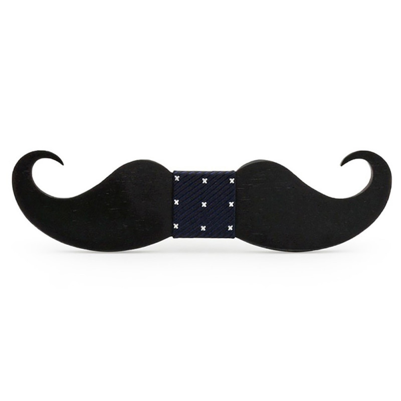 N07 Ajustable Noeud Papillon Bois Foncé Moustache Fait Main Homme au Choix Gentleman Cravate BOBIJOO Jewelry 