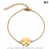 BR0263 BOBIJOO Jewelry Pulsera Minimalista De Mujer De Acero Chapado En Oro Elección