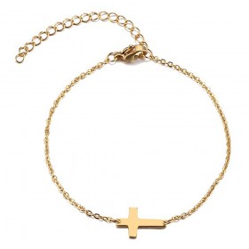 BR0263 BOBIJOO Jewelry Bracciale Minimalista Donna In Acciaio Placcato Oro Scelta