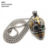 PE0157 BOBIJOO Jewelry Colgante de calavera de Plata de Acero inoxidable de Oro Maya Biker