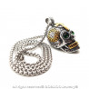 PE0157 BOBIJOO Jewelry Pendant skull stainless Steel Silver Gold Mayan Biker
