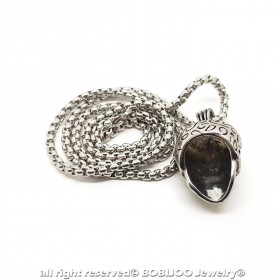 PE0157 BOBIJOO Jewelry Colgante de calavera de Plata de Acero inoxidable de Oro Maya Biker